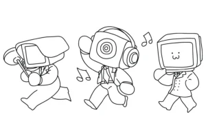 coloriage Cameraman pour primaire