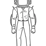 coloriage Cameraman pour enfant a imprimer gratuit