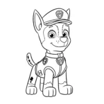 imprimer coloriage Chase le super policier pour enfant
