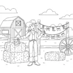 coloriage Cowgirl pour enfant de 2 ans