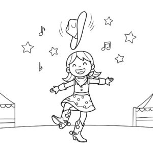 coloriage Cowgirl gratuit en ligne
