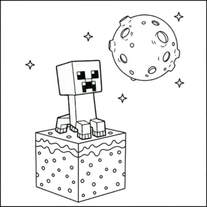coloriage Creeper de pour enfants