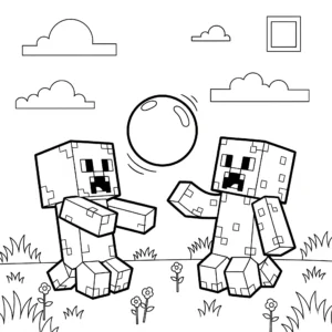 coloriage Creeper pour enfants à imprimer