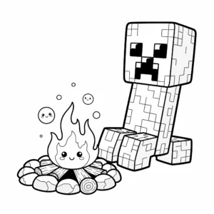 coloriage Creeper gratuit a imprimer