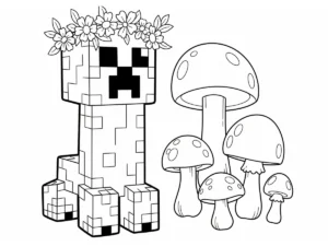 coloriage Creeper pour enfant à imprimer