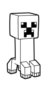 coloriage Creeper à imprimer a4