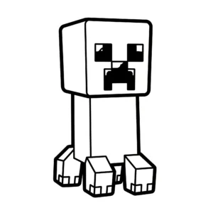 coloriage Creeper pour enfant de 3 ans