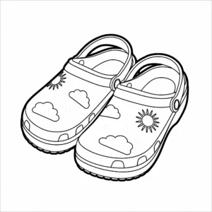coloriage Crocs pour enfant de 3 ans