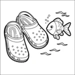 coloriage Crocs à imprimer pour enfant de 6 ans