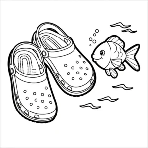 coloriage Crocs à imprimer pour enfant de 6 ans