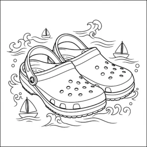 imprimer coloriage Crocs pour enfant
