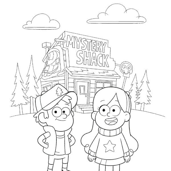 Tranh tô màu Gravity Falls