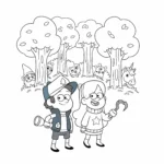coloriage Gravity Falls d