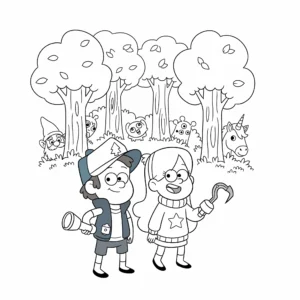 coloriage Gravity Falls d