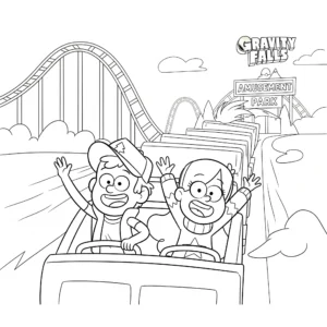 coloriage Gravity Falls pour enfant de 2 ans