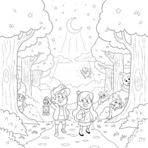 coloriage Gravity Falls à imprimer