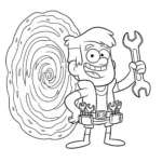coloriage Gravity Falls pour bebe a imprimer