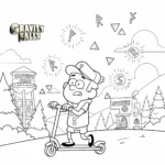 coloriage Gravity Falls à imprimer pour enfant de 7 ans
