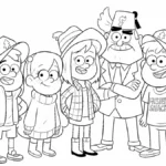 coloriage Gravity Falls pour primaire