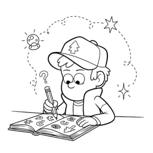 coloriage Gravity Falls et decoupage