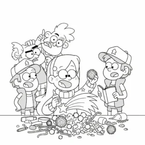 coloriage Gravity Falls pour enfant