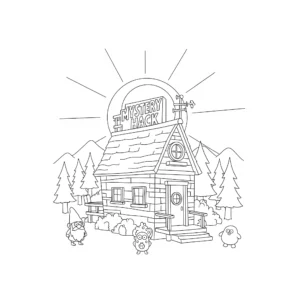 coloriage Gravity Falls educatif pour enfant