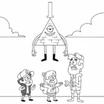 coloriage Gravity Falls pour enfants