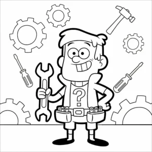 coloriage Gravity Falls a imprimer gratuit
