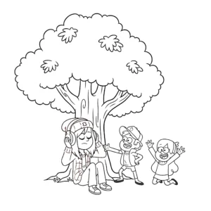 coloriage Gravity Falls pour enfant de 2 ans