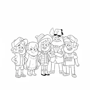 coloriage Gravity Falls pour enfant de 8 ans