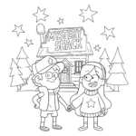 coloriage Gravity Falls pour enfant