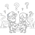coloriage Gravity Falls pour enfant de 3 ans