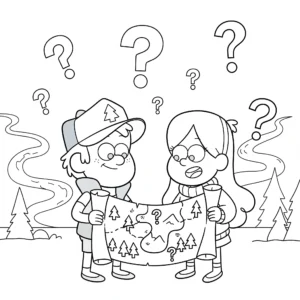 coloriage Gravity Falls pour enfant de 3 ans