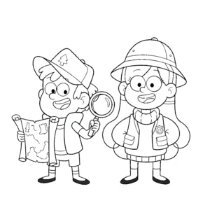 imprimer coloriage Gravity Falls gratuit