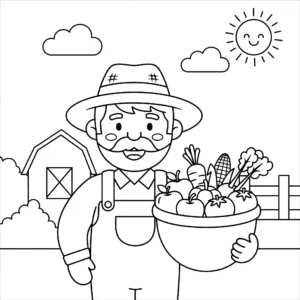 coloriage Labor Day a imprimer pour enfant de 4 ans