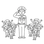 coloriage Labor Day pour enfant de 3 ans