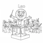 coloriage Leo dirige l’orchestre et dessin a imprimer