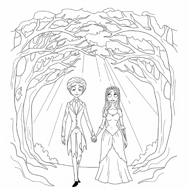 Tranh tô màu Les Noces Funèbres