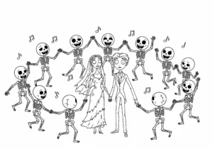 coloriage Les Noces Funèbres a imprimer