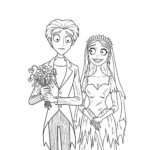 coloriage Les Noces Funèbres pour enfant à imprimer