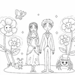 coloriage Les Noces Funèbres a colorier en ligne gratuitement