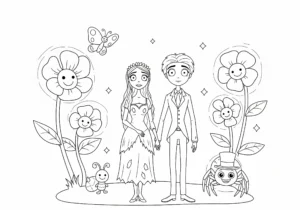 coloriage Les Noces Funèbres a colorier en ligne gratuitement