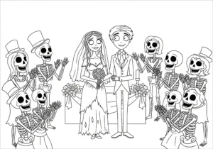 coloriage Les Noces Funèbres a imprimer gratuitement
