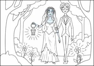 coloriage Les Noces Funèbres à imprimer a4