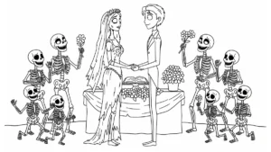 coloriage Les Noces Funèbres a imprimer