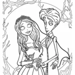 coloriage Les Noces Funèbres pour enfant de 5 ans