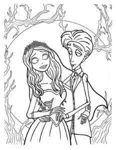 coloriage Les Noces Funèbres pour enfant de 5 ans