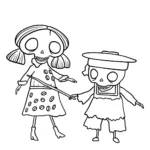 coloriage Les Noces Funèbres pour enfant de 5 ans