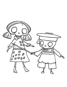 coloriage Les Noces Funèbres pour enfant de 5 ans