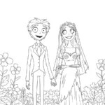 coloriage Les Noces Funèbres à imprimer gratuitement pdf